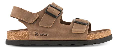 Rieker sandaler Rieker - Herresandal, brun skind - 21152-25