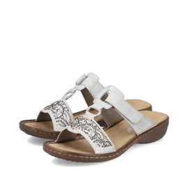 Rieker slip-in Rieker - Damesandal, beige - 608K2-40