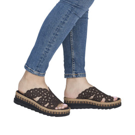 Rieker slip-in Rieker - Damesandal, brun - V7992-24