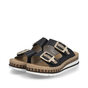 Rieker slip-in Rieker- Damesandal, sort - V7955-00