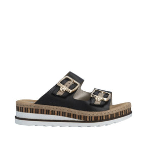 Rieker slip-in Rieker- Damesandal, sort - V7955-00