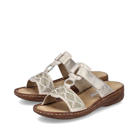 Rieker slip-in Rieker - Slip-in damesandal, beige - V2864-60