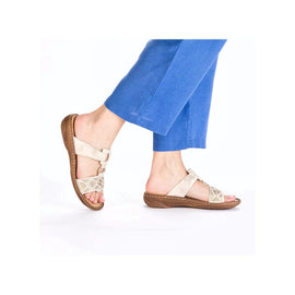 Rieker slip-in Rieker - Slip-in damesandal, beige - V2864-60