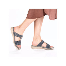 Rieker slip-in Rieker - Slip-in damesandal, blå - 60428-14