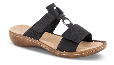 Rieker slip-in Rieker - Slip-in damesandal, sort - 60885-00