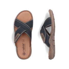 Rieker smutters Rieker - Slip-in herresandal, blå - 22089-14
