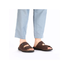Rieker smutters Rieker - Slip-in herresandal, brun - 25590-25