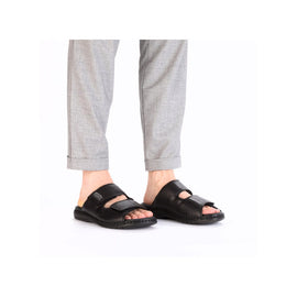 Rieker smutters Rieker - Slip-in herresandal, sort - 25590-00