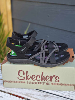 Skechers sandaler lav hæl Skechers - Reggae slim damesandal - 163193