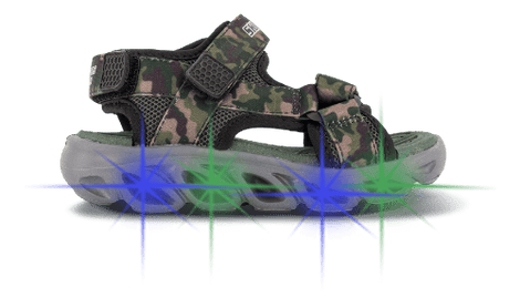 Skechers sandaler Skechers - S-lights Hypno-splash børnesandal, militær - 400077N