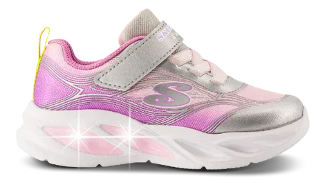 Skechers sneakers Skechers - S-lights cosmic glow børnesneaker, sølv - 303712N