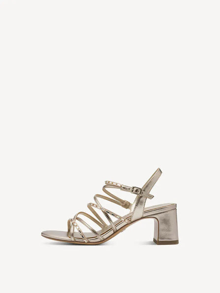 Tamaris sko med hæl Tamaris - Damesandal, metallic - 1-28329-46