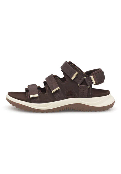 Woden sandaler lav hæl Woden - Caroline sandal, chocolate - WL699