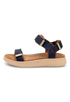 Woden sandaler lav hæl Woden - Line sandal, navy - WL926