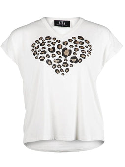 Zoey bluser_t-shirts_kjoler Zoey - Lexie t-shirt, off white - 224-7952