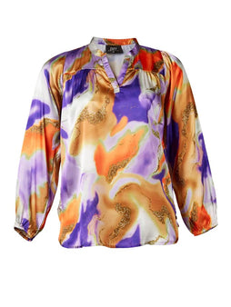 Zoey bluser_t-shirts_kjoler Zoey - Nayeli bluse, purple mix - 231-0747