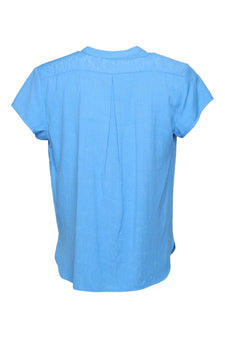 2B bluser_skjorter 2B - Cervina kortærmet bluse, blå