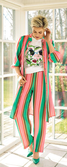 2B bluser_skjorter 2B - Piet kimono / kjole, multi striber 101317