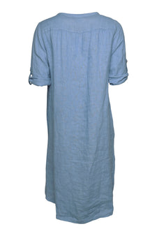 2B kjoler_nederdele 2B - Monza hørkjole, blå