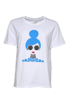 2B t-shirts_toppe 2B - CARA T-shirt med print, hvid