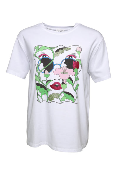 2B t-shirts_toppe 2B - Peoria t-shirt, hvid med print - 1011310