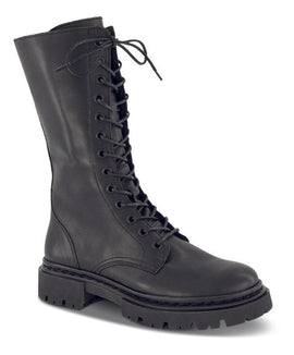 B&Co lange støvle B&CO - Lang damestøvle med snøre, sort - 610-517-E7L
