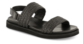 B&Co sandaler lav hæl B&CO - Damesandal, sort skind - PI-3149