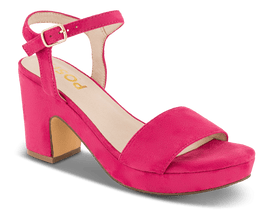 B&Co sko med hæl B&CO - Damesandal med hæl, pink - 0118-4