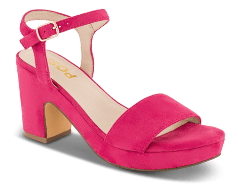 B&Co sko med hæl B&CO - Damesandal med hæl, pink - 0118-4
