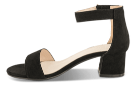 B&Co sko med hæl B&CO - Damesandal med hæl, sort - SH235-1