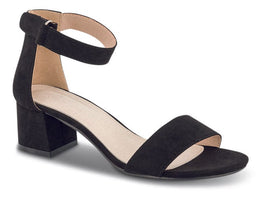 B&Co sko med hæl B&CO - Damesandal på hæl, sort - SH235-1