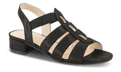 B&Co sko med hæl B&CO - Damesandal, sort - 18187-Y22002