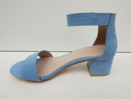 B&Co sko med hæl B&CO - Sandal på hæl blå - SH235-1B