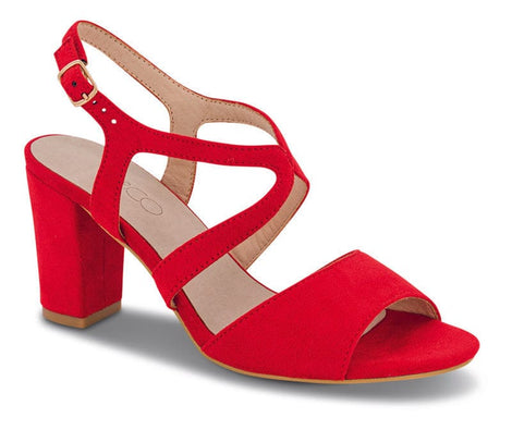 B&Co sko med hæl B&CO - Sandal på hæl rød - SH111-23