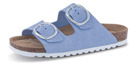 B&Co slip-in B&CO - Slip-in sandal med spænder i lyseblå - 11764