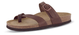 B&Co slip-in B&CO - Slip-in sandal med tårem brun - 3572