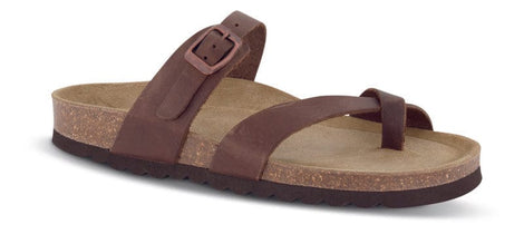 B&Co slip-in B&CO - Slip-in sandal med tårem brun - 3572