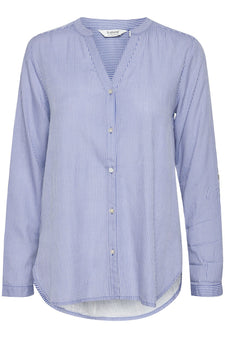 B-Young bluser_skjorter B-Young - Langærmet skjortebluse, blåstribet - 20807499-201099