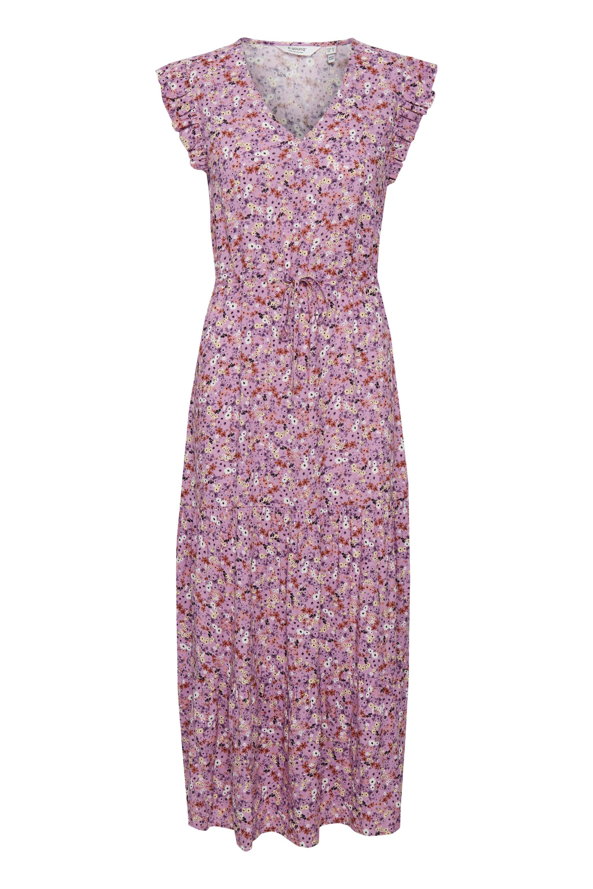 faldskærm Bageri debitor B-Young - Lang kjole, rosa mønster - 20811219-201129