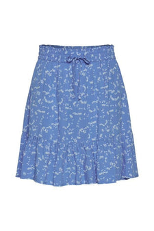 B-Young kjoler_nederdele B-Young - Nederdel, blåt print - 20811209-201168