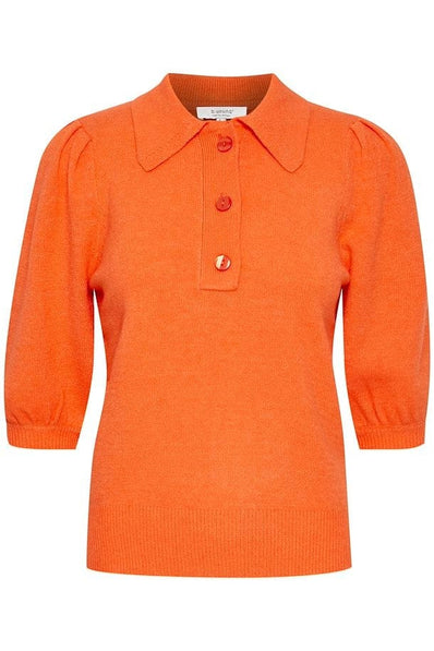 B-Young trøje_strik_cardigan B-Young - Strikppullover, orange - 20811907-1714611