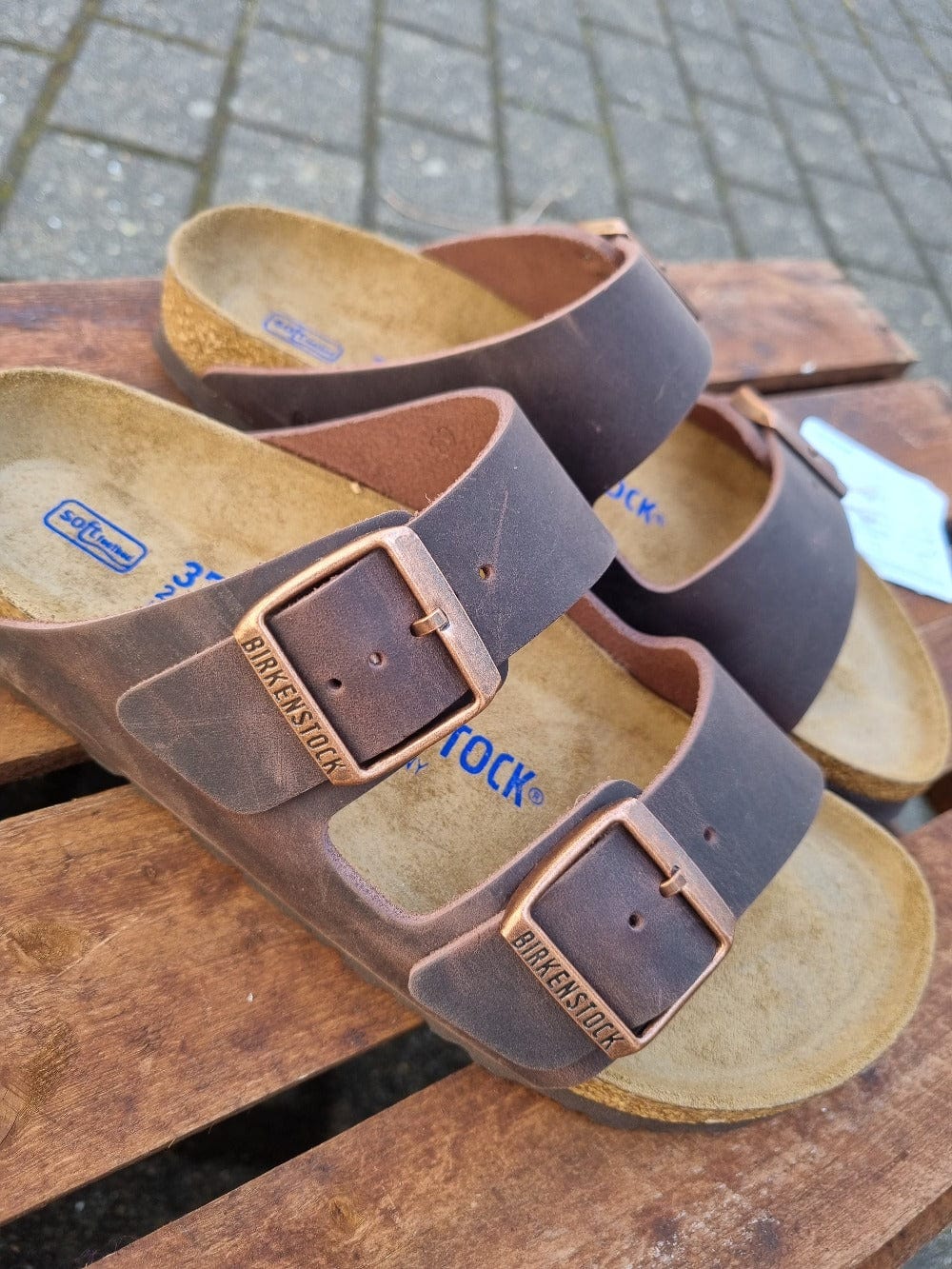 Værdiløs Rotere mærke Birkenstock - Arizona sandal med to remme, Habana - 452763