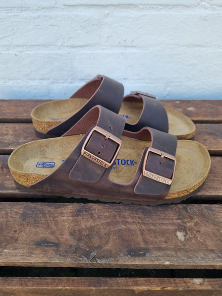 Værdiløs Rotere mærke Birkenstock - Arizona sandal med to remme, Habana - 452763