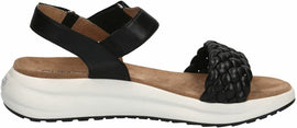 Caprice sandaler lav hæl Caprice - Damesandal, sort skind - 9-9-28717-28