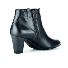 Gabor korte støvler Gabor - Kort damestøvle på hæl, sort skind - 9296127