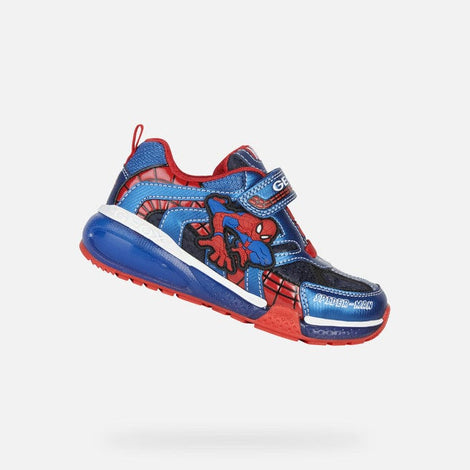 Geox sneakers Geox- Spiderman børnesko, blå med lys - J26FEB011CEC4226