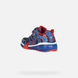 Geox sneakers Geox- Spiderman børnesko, blå med lys - J26FEB011CEC4226