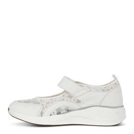 Green Comfort flade sko Green Comfort - Dolphin Mary Jane damesneakers, hvid blomster - 228004Q39
