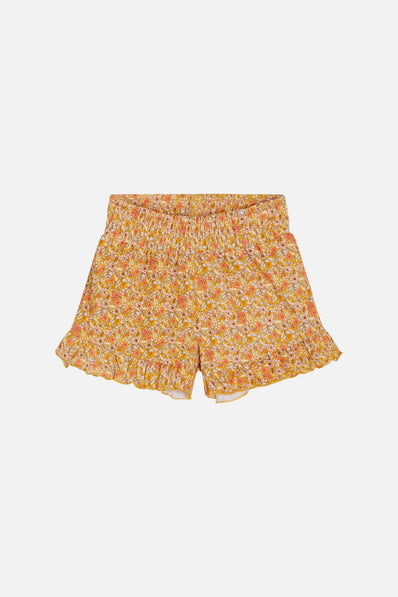 Hust and Claire bukser_leggiens_shorts Hust&Claire - Shorts, orange med blomster - 39119796-3692