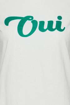 Ichi t-shirts_toppe ICHI - T-shirt med print, hvid - 20116071-200859